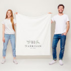 Rustic monogram blanket