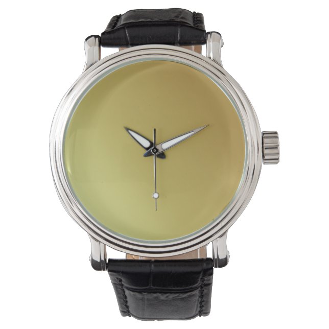 Rustic Monogram Gold  Teal Men  Leather  Watch (Front)