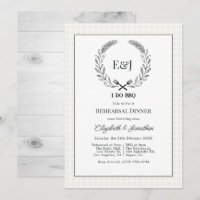 Rustic Monogram I Do BBQ Rehearsal Dinner