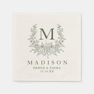 Rustic Monogram Wedding Napkins