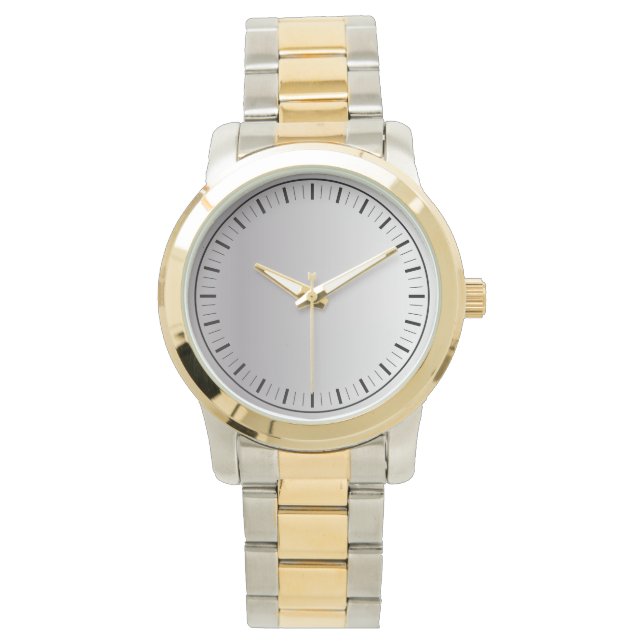 Rustic Monogramed Men'sOversized Two-Tone  Watch (Front)