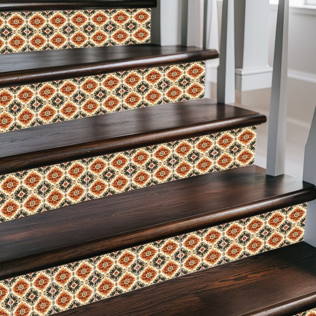 Rustic Moroccan Sunburst – Terracotta & Cream  Tile (Creator Uploaded)