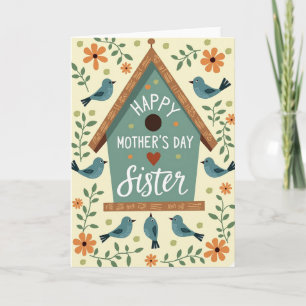 Rustic Mothers Day Sister Card