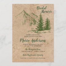 Rustic Mountain Bridal Shower Invitation