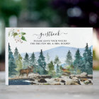 Rustic Mountain Camping Themed Wedding Guest Book