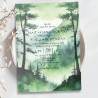 Rustic Mountain Evergreen Pine Fir Trees Wedding