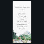 Rustic Mountain Floral | Wedding Ceremony Program Programme<br><div class="desc">This wedding program features boho watercolor mountains and colourful wildflowers with a simple and minimalistic design. This is the perfect program for a spring or fall mountain wedding celebration. This mellow mountain palette with evergreen, and dusty blue definitely feels both elegant and rustic. It’s as boho vintage as it is...</div>