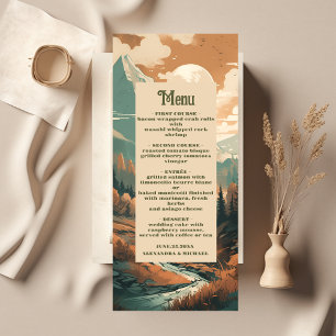 Rustic Mountain Forest Evergreen Wedding Menu