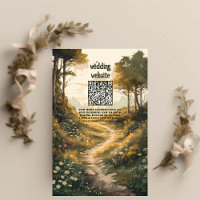 Rustic Mountain Forest Evergreen Wedding QR Code