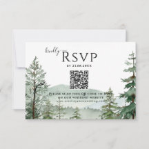 Rustic Mountain Forest Wedding QR code