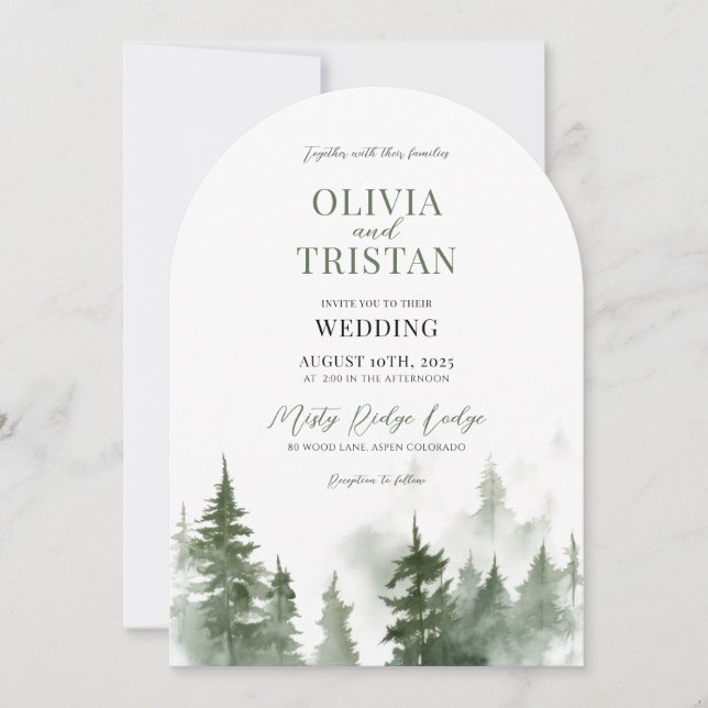 Rustic Mountain Invitation (Front)