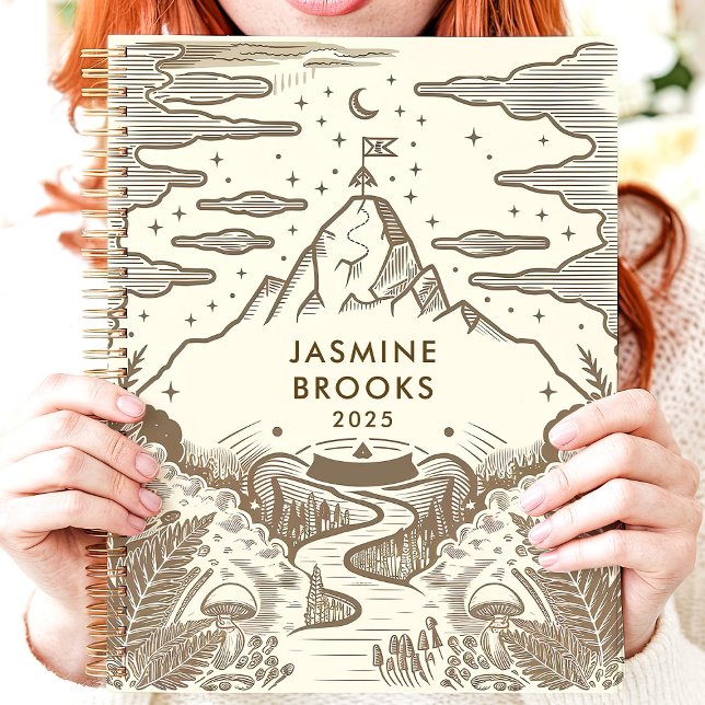 Rustic Mountain Landscape Custom Name Planner (Creator Uploaded)