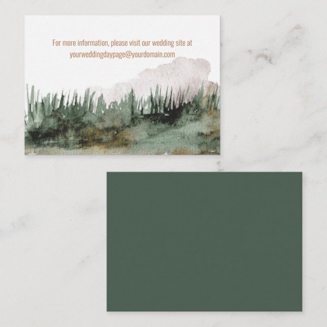Rustic Mountain Landscape Visit our Website  Enclosure Card (Front/Back)