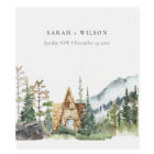 Rustic Mountain Pine Forest Wood Cabin Wedding