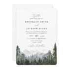Rustic Mountain Pine Tree Wedding Invitation