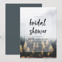 Rustic Mountain Pine Trees Fall Bridal Shower