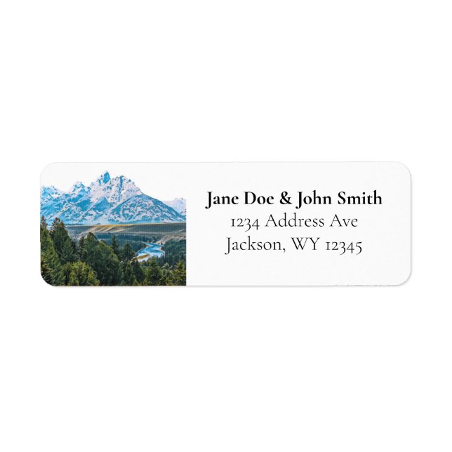 Rustic Mountain Return Address Labels (Front)
