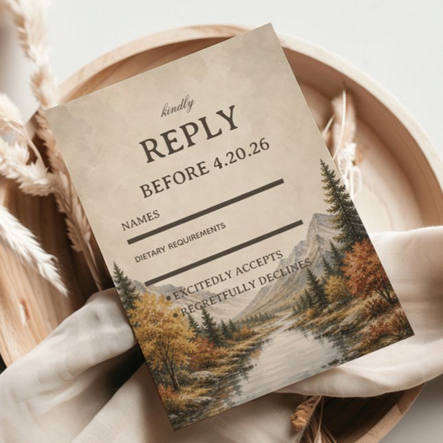 Rustic Mountain RSVP Card (Creator Uploaded)