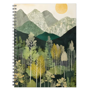 Rustic Mountain Scene Notebook