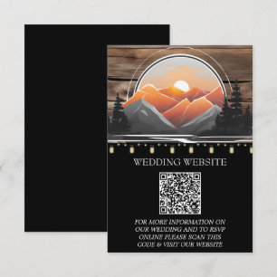 Rustic Mountain Valley Forest Sunset Nature Enclosure Card