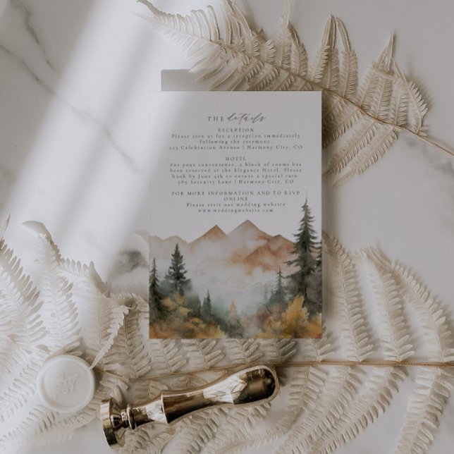 Rustic Mountain Wedding Details Enclosure Card (Creator Uploaded)