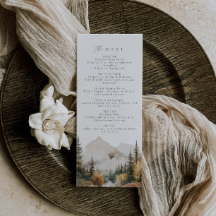 Rustic Mountain Wedding Dinner Menu