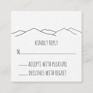 Rustic Mountain Wedding Enclosure Card