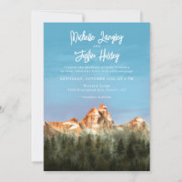 Rustic Mountain Wedding Invitation