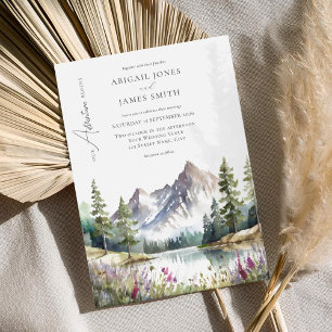 Rustic Mountain Wedding Invitation