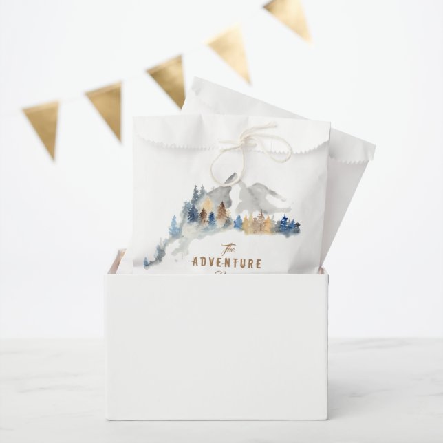 Rustic Mountain Wedding Monogram Favour Bags (Party)