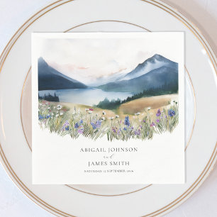 Rustic Mountain Wedding  Napkin
