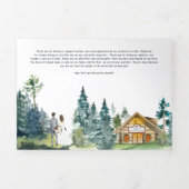 Rustic Mountain Wedding Tri-Fold Invitation (Cover)