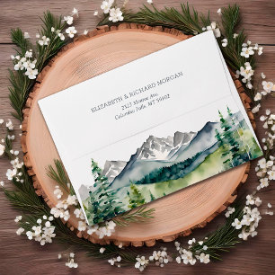 Rustic Mountains Adventure Begins Fall Wedding Envelope