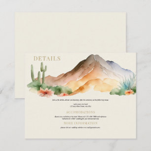 Rustic Mountains   Desert Wedding Enclosure Card