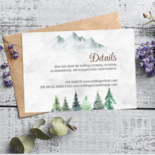 Rustic Mountains & Forest Watercolor Enclosure Card