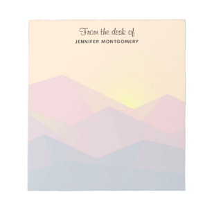 Rustic Mountains Geometric Minimalist Notepad