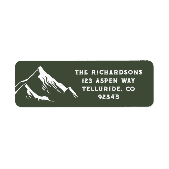 Rustic Mountains Personalised Family Name Lake Ski (Front)