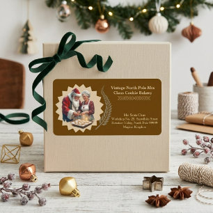 Rustic Mrs Santa Christmas Homemade Country Bakery Label