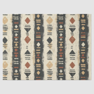 Rustic Mudcloth Geometric Pattern (4) Tissue Paper