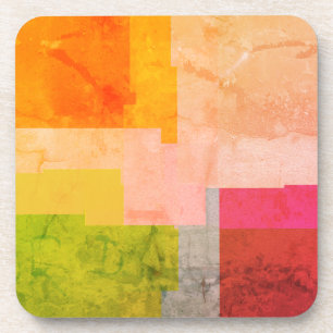 Rustic Multicolored Stripes   Coaster