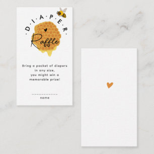 Rustic Mummy To Bee Diaper Raffle Baby Shower  Enclosure Card