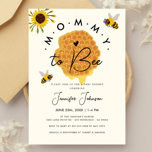 Rustic Mummy To Bee Gender Neutral Baby Shower  Invitation