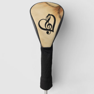 Rustic Music Design Heart Golf Head Cover