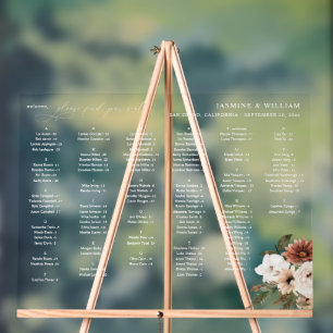 Rustic N Boho Floral Alphabetical Seating Chart SW
