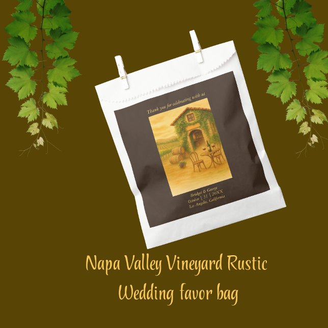 Rustic Napa Valley Vineyard Wedding Favour Bags (Creator Uploaded)