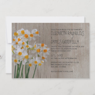 Rustic Narcissus Wedding Invitations