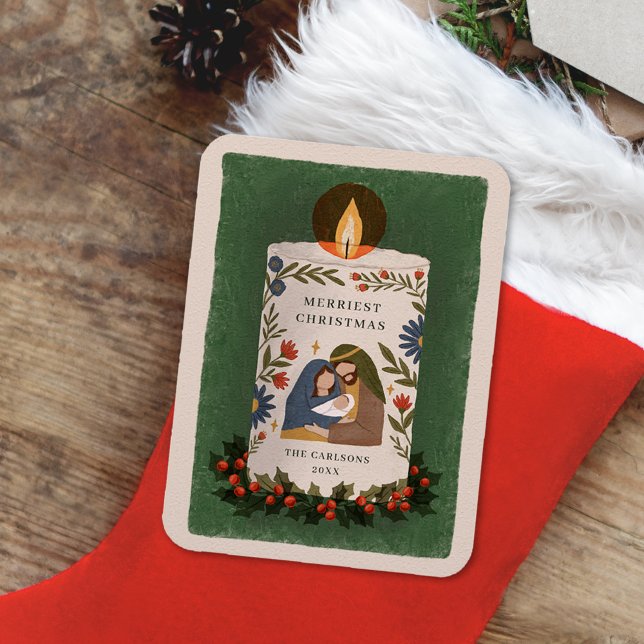 Rustic Nativity Christian Christmas Magnet (Creator Uploaded)