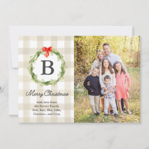 Rustic, Natural Christmas Photo Card