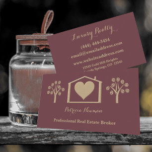 Rustic Natural Real Estate Business Card 