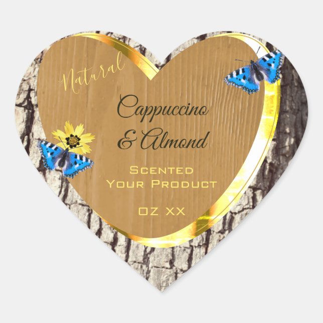 Rustic Natural Tree Bark Wood Grain Product Labels (Front)
